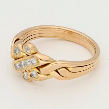 Bague - 18 carats Or rose Diamant (Naturelle), Nieuw