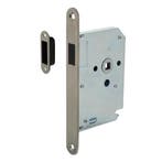 Woningbouw magneet loopslot geborsteld RVS - voor binnendeur, Doe-het-zelf en Bouw, Ophalen of Verzenden, Nieuw, Slot