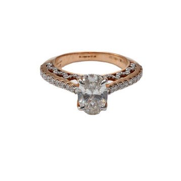 Ring - 14 karaat Roségoud - 2.42ct. tw. Diamant (Lab-grown)