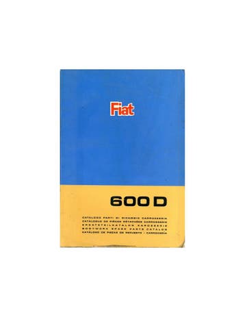 1967 FIAT 600 D CARROSSERIE ONDERDELENHANDBOEK