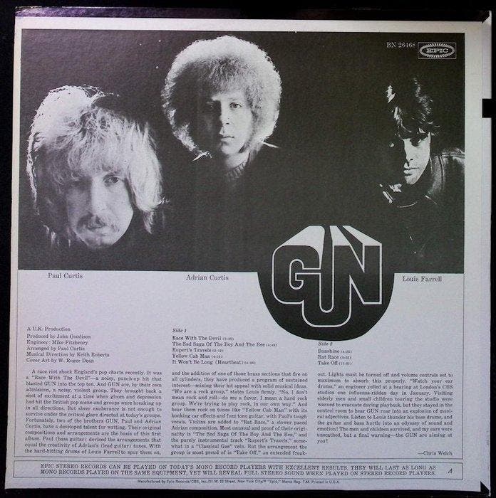 Gun - The Gun (USA 1973 pressing of 1968 album) - LP album, Cd's en Dvd's, Vinyl Singles