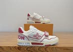 Louis Vuitton - LV Trainer White/Red Leather and Mesh -, Nieuw