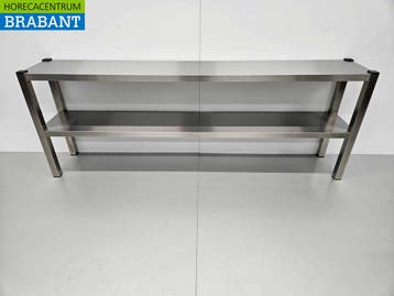 HCB RVS Dubbele Etagère Brug Premium-line 180 cm Horeca, Ophalen of Verzenden
