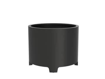 Aluminium plantenbak Ø100x80cm - Met poten, 100 cm of meer, Rond, Nieuw, Metaal