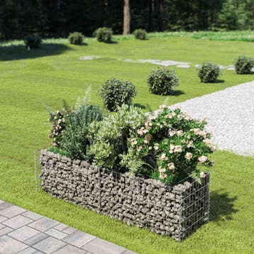 vidaXL Gabion plantenbak verhoogd 180x50x50 cm, Verzenden