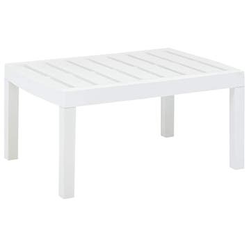 vidaXL Tuintafel 78x55x38 cm kunststof wit, Jardin & Terrasse, Tables de jardin, Verzenden