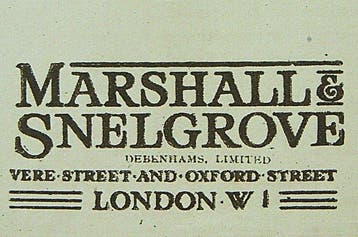 Fashion Advertisements – Marshall & Snelgrove, London –