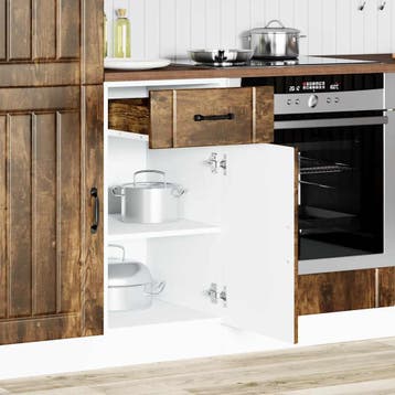 vidaXL Onderkast Lucca bewerkt hout gerookt eikenkleurig, Verzenden, Nieuw