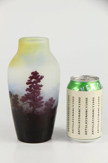 Emile Gallé, Établissements Gallé - Vase - Verre, Antiquités & Art