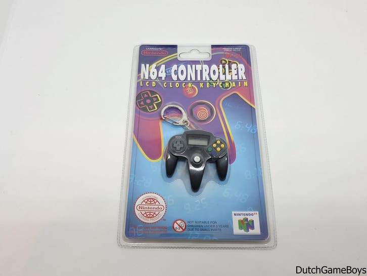 Nintendo 64 - Controller - LCD Clock Keychain - Black - New, Collections, Marques & Objets publicitaires, Envoi