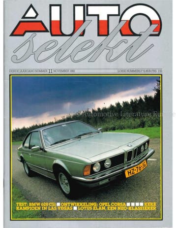 1982 AUTOSELEKT MAGAZINE 11 NEDERLANDS, Nieuw