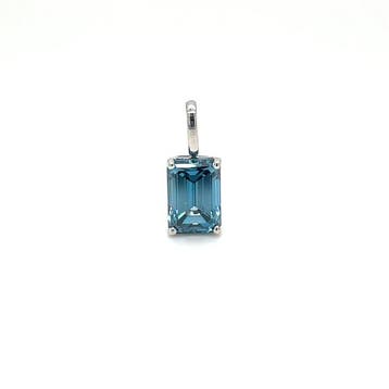 Zonder minimumprijs - Hanger - 14 karaat Witgoud - 1.09ct.