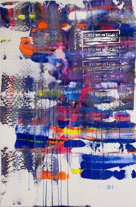 Karl Lagasse - GRAND TABLEAU  Trust in the Lord, Antiek en Kunst, Kunst | Schilderijen | Modern