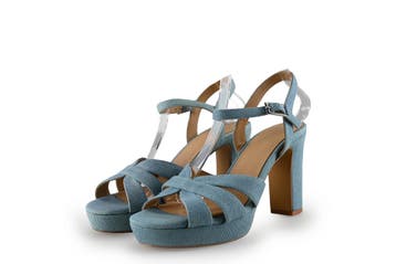 Manfield Sandalen in maat 39 Blauw, Sandalen of Muiltjes, Manfield, Gedragen, Verzenden