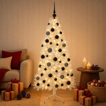 vidaXL Kunstmatige Hinged Kerstboom 150 cm 150 LEDs Warmwit, Verzenden, Nieuw