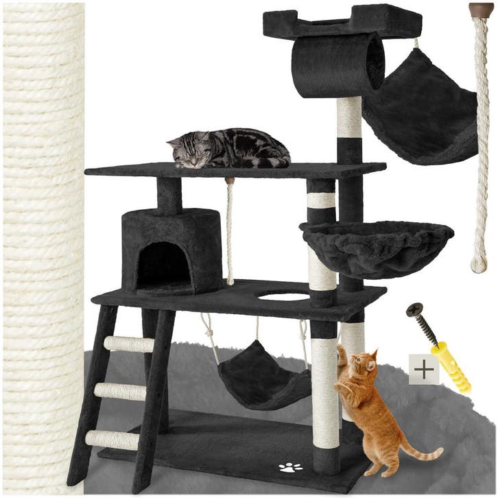Krabpaal Marcel 141cm - zwart, Animaux & Accessoires, Accessoires pour chats, Envoi