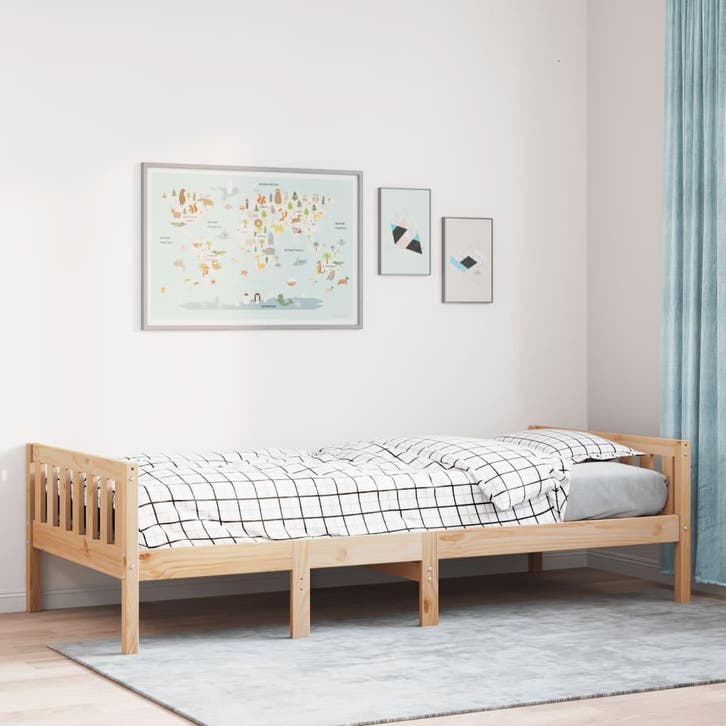 vidaXL Kinderbed zonder matras massief grenenhout 90x200 cm, Maison & Meubles, Chambre à coucher | Lits, Envoi