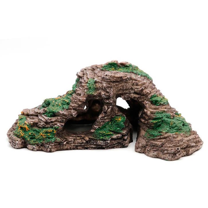 Stenen grot met begroeiing medium OS-178 - aquarium decorati, Animaux & Accessoires, Poissons | Aquariums & Accessoires, Enlèvement ou Envoi