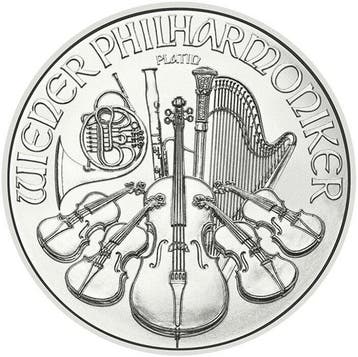 1/25 Ounce - Platina .999 - Philharmonic - 1/25 oz - fine, Postzegels en Munten