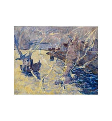 Impressionist Spanish School (c.1950) - Harbor Landscape