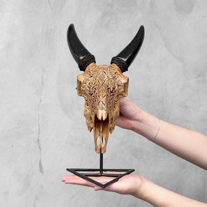 Geen minimumprijs - Authentieke uitgehouwen bruine geiten, Antiquités & Art, Art | Objets design