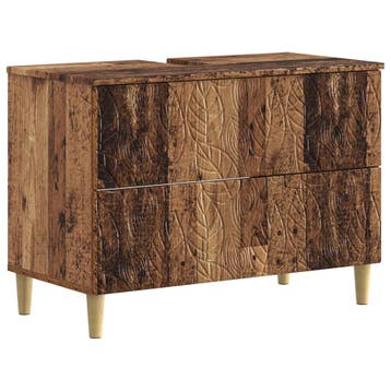 vidaXL Wastafel kabinet voor de badkamer DELFT Oud hout, Verzenden, Nieuw