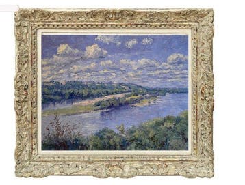 Chris van Dijk (1952) Impressionist -  Vue sur la Loire