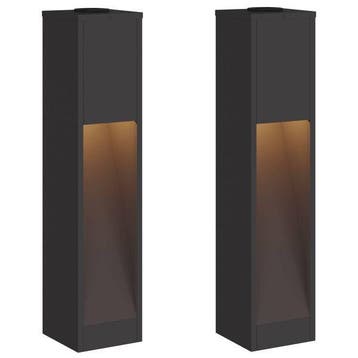 LED Padverlichting op zonne-energie - 2 stuks. Slimme ver..., Zonne-energie, Gebruikt, Staal, Verzenden