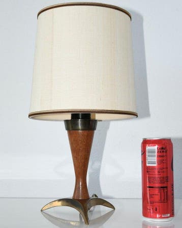 Lampe de table - Élégante lampe de table en bois avec pied