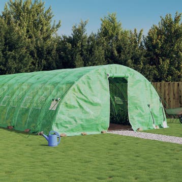 vidaXL Tuinkas met stalen frame 90 m² 18x5x2,3 m groen, Verzenden
