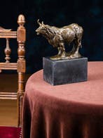 Beeld, Stier - 22 cm - Brons, Antiek en Kunst