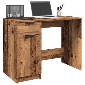 vidaXL Bureau 100x50x75 cm bewerkt hout oud houtkleurig, Huis en Inrichting, Verzenden, Nieuw