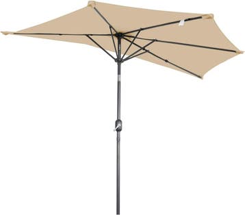 2dekans | Angel Living Balkonparasol - Halfrond - 265 x 132, Ophalen of Verzenden