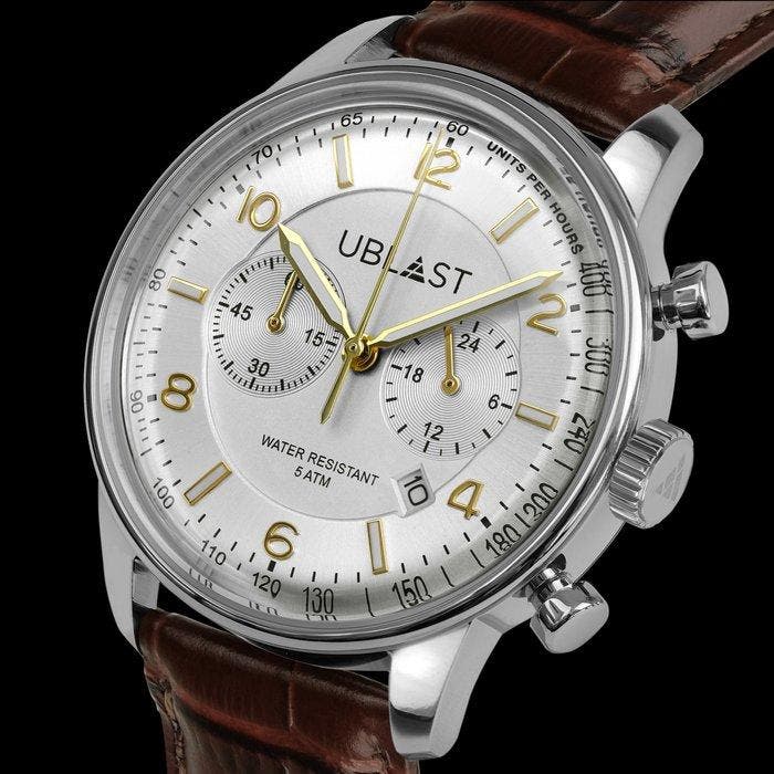Ublast - Elegant Chronograph - REF. UBELCH40WH - Heren -, Bijoux, Sacs & Beauté, Montres | Hommes