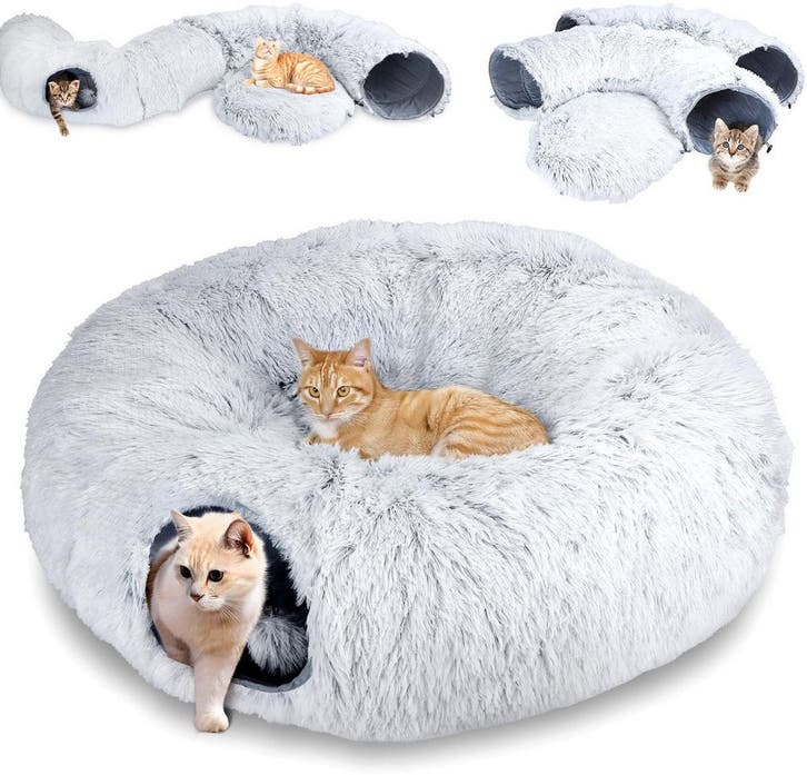 Kattentunnel - Kattenspeelgoed - Kattenspeeltjes - Grijs - N, Dieren en Toebehoren, Kattenspeelgoed, Nieuw, Verzenden