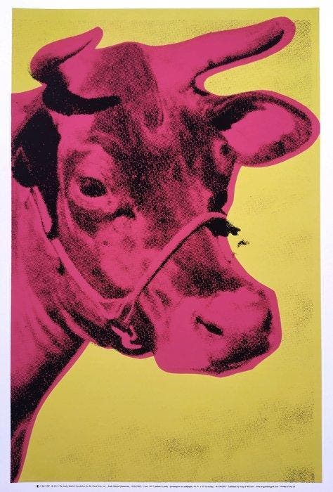 Andy Warhol (1928-1987) (after) - Cow, 1971-76 - Set of 4, Antiek en Kunst, Kunst | Tekeningen en Fotografie