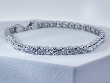 Zonder minimumprijs - Armband - 14 karaat Witgoud - 10.25ct.