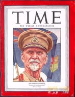 Cover Time Magazine1944 met Jan Christian Smuts, Verzenden, Foto of Poster