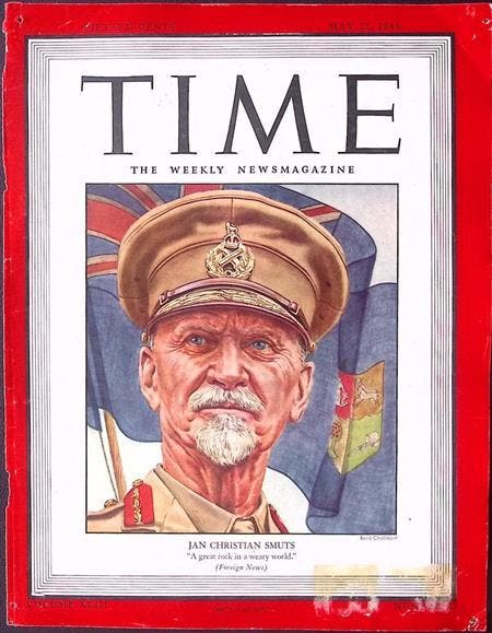 Cover Time Magazine1944 met Jan Christian Smuts, Verzamelen, Militaria | Tweede Wereldoorlog, Foto of Poster, Verzenden