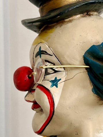 Beeld, Clown with Glasses - 44 cm - Hars