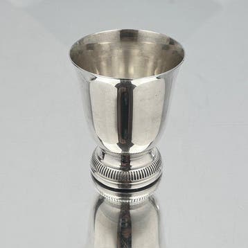 Christofle, Gallia - Beker (2) - fluted bands ribbed- wine,