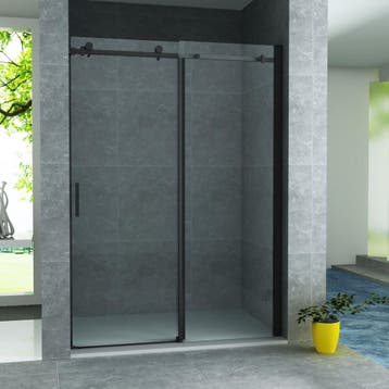 Schuifdeur BWS Hayes 140x200 cm Helder Glas Mat Zwart, Ophalen of Verzenden, Nieuw, Douche