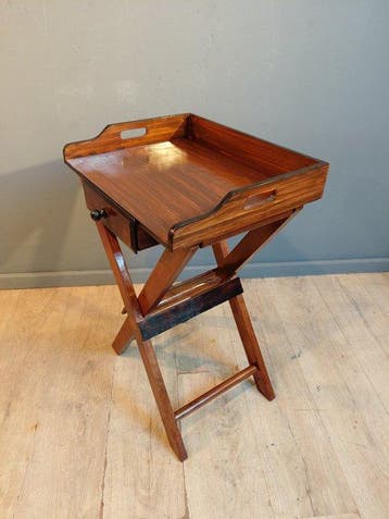 Bijzettafel - Hout - Butlertray met lade