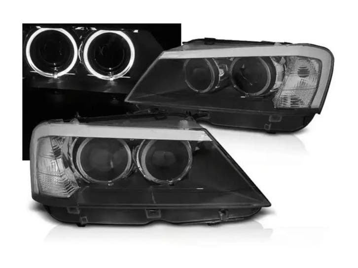 LED Angel Eyes koplampen Black geschikt voor X3 F25, Auto-onderdelen, Verlichting, Nieuw, BMW, Verzenden