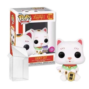 Funko Pop! ASIA: Lucky Cat #190 Flocked Summer Convention, Verzenden, Nieuw