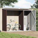 vidaXL Brandhoutschuur 245x98x159 cm gegalvaniseerd staal, Tuin en Terras, Verzenden, Nieuw
