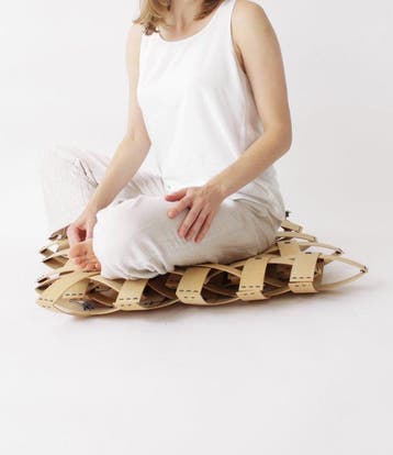 MOWO - Lisa Stolz - Pouf - Frêne, Contreplaqué - Aera Mat
