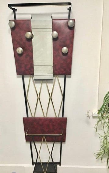 Kapstok - Vintage wandkapstok met parapluhouder in zwart