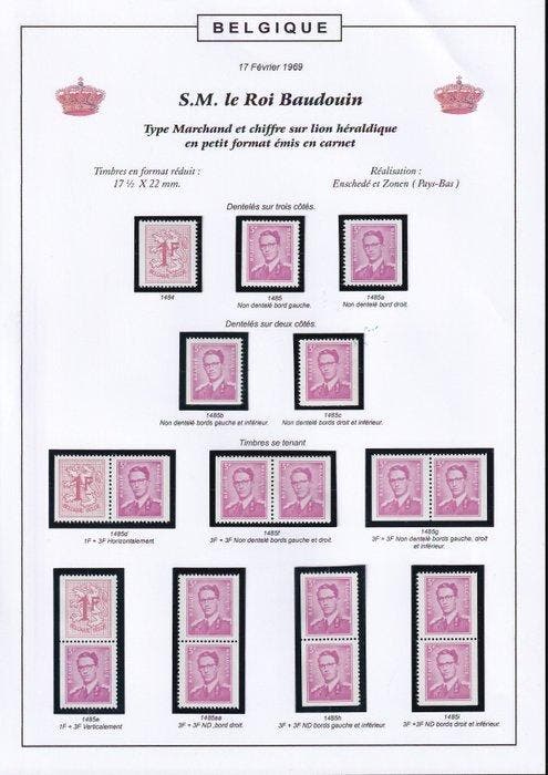 België - Studieverzameling op postzegelboekjes Koning, Timbres & Monnaies, Timbres | Europe | Belgique