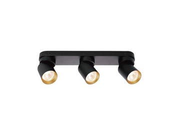 Veiling - 4x GU10 Opbouwspot Armatuur triple cilinder zand z, Nieuw